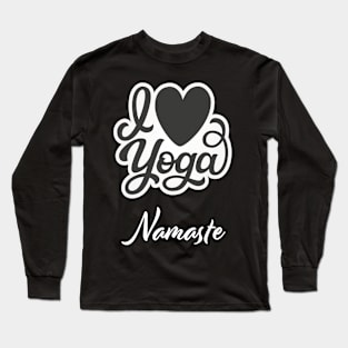 Yoga Joga Namaste Cat Dog Mandala Llama Gift Idea Long Sleeve T-Shirt